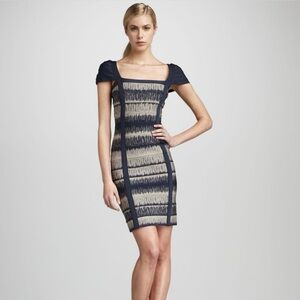 Herve Leger Cap Sleeve Bandage Bodycon Dress US 6